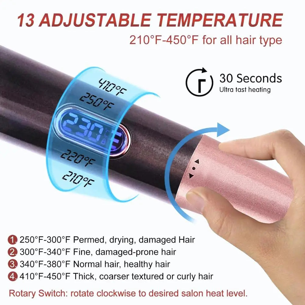 Professional Spiral Wave Curl And Straight Iron Styling Tools 2 in 1 Hair Curler & Straightener Twisted Ionic Flat Iron Styler