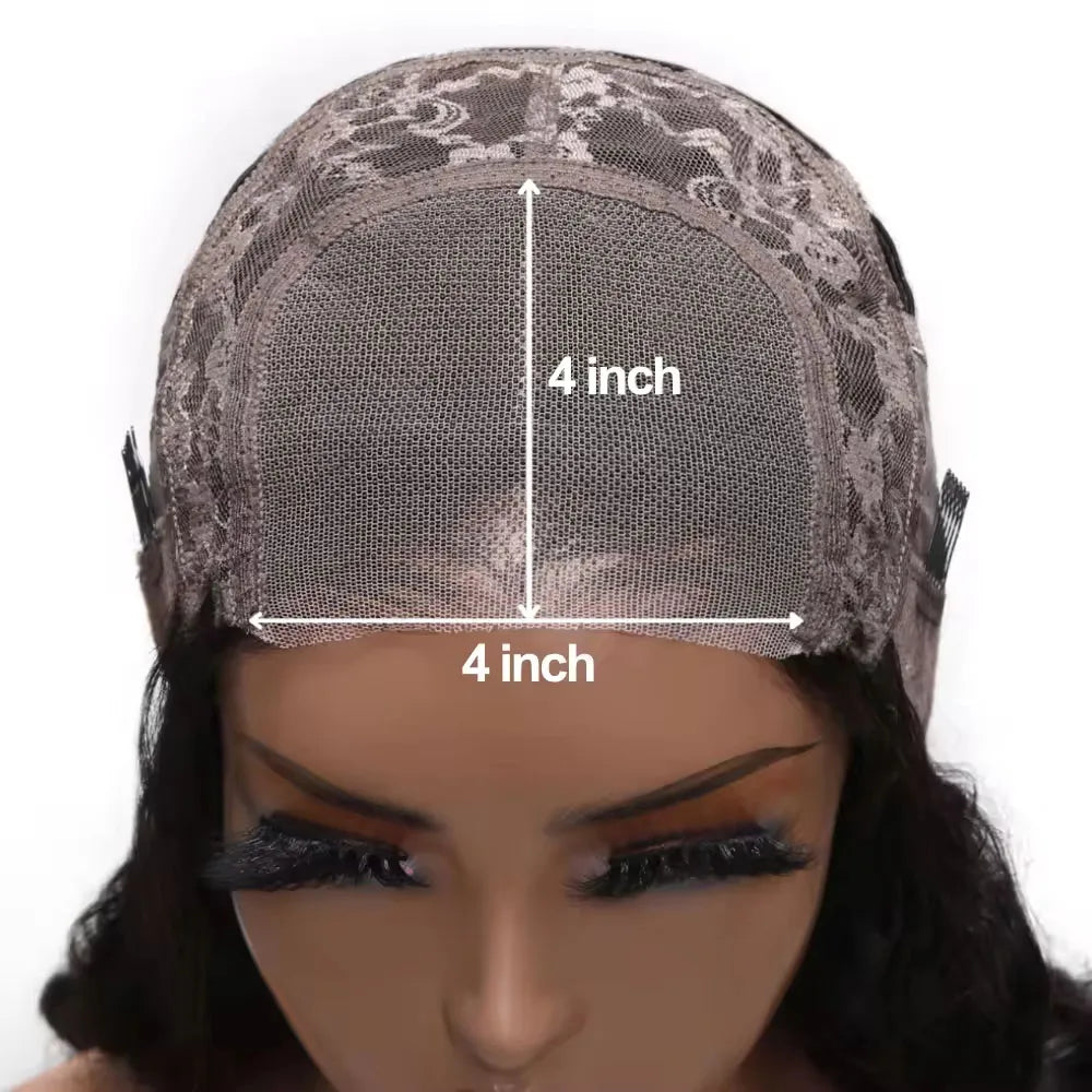 Straight Bob Wig 8-16 Inch Glueless Wig Wear And Go Bob Wigs 4x4 Lace Closure Wig 100% Human Hair Wig For Halloween Cospaly