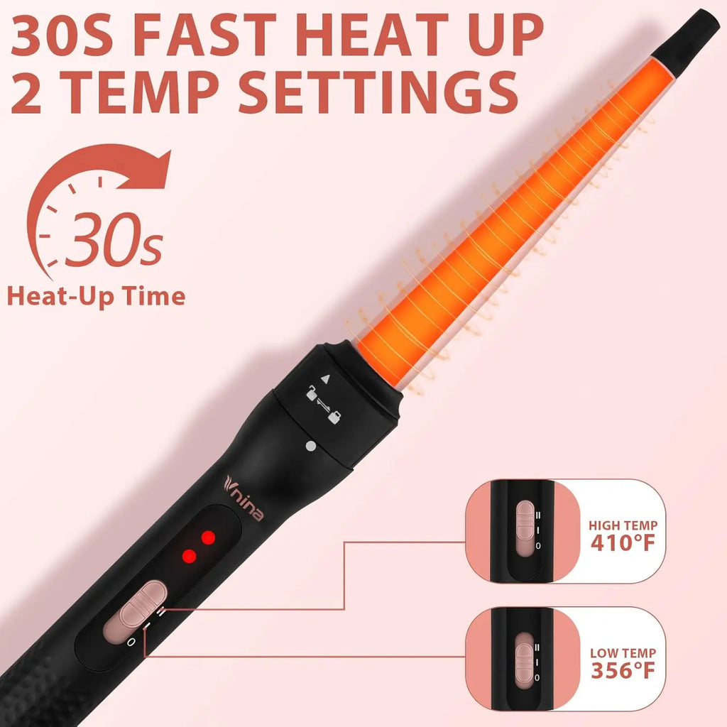 1.5 Inch Thermal Brush for Blowout Look, Heated Round Hair Straightening Curling With 2 Temp Settings